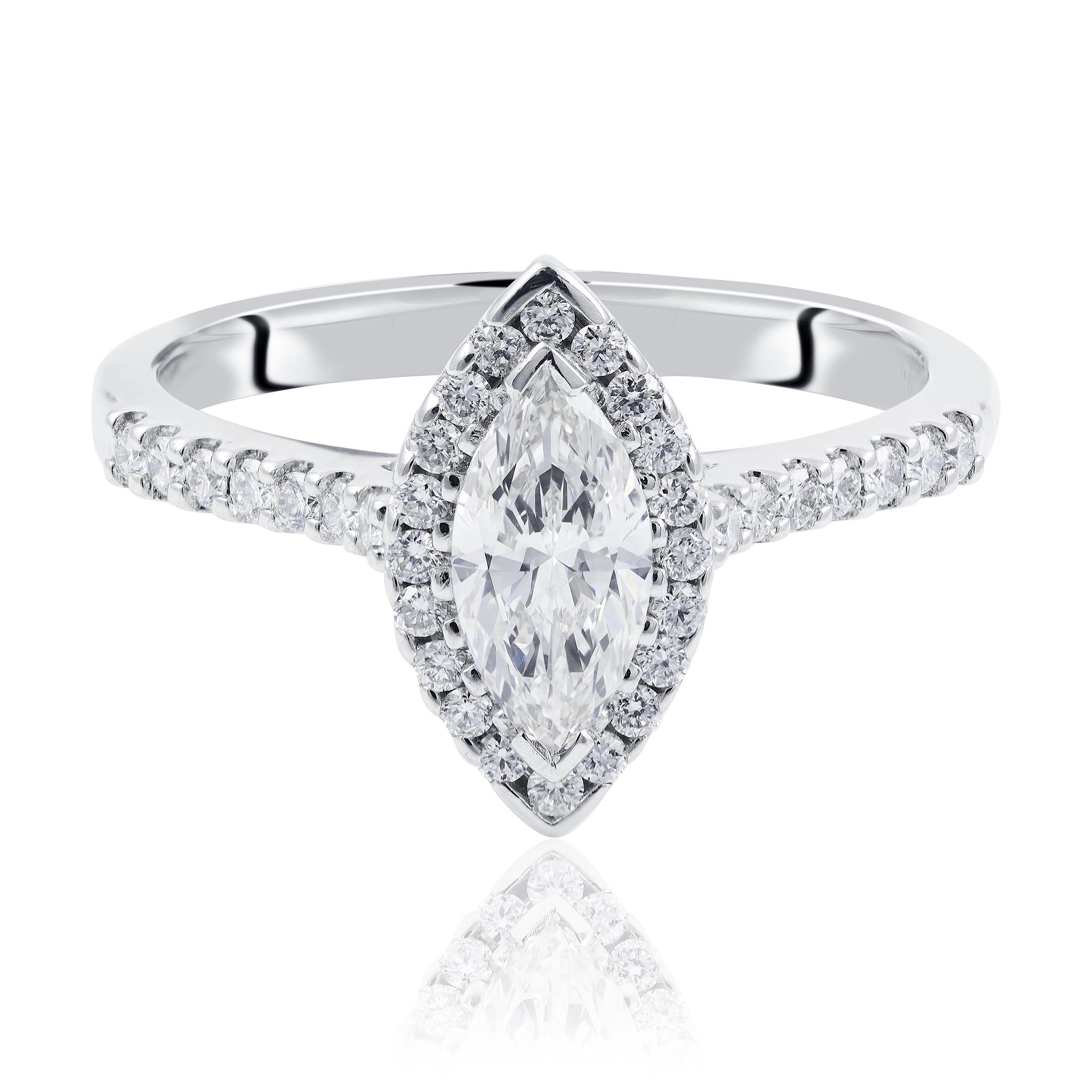 Marquise Diamond Engagement Ring