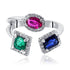 Ruby Emerald and Sapphire Ring