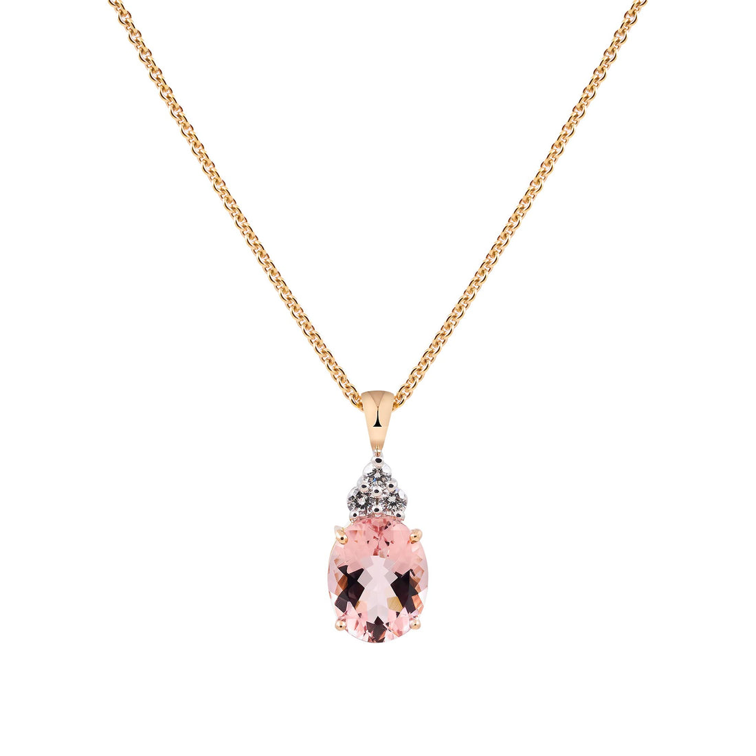 Morganite and Diamond Pendant