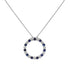 Sapphire and diamond circle pendant