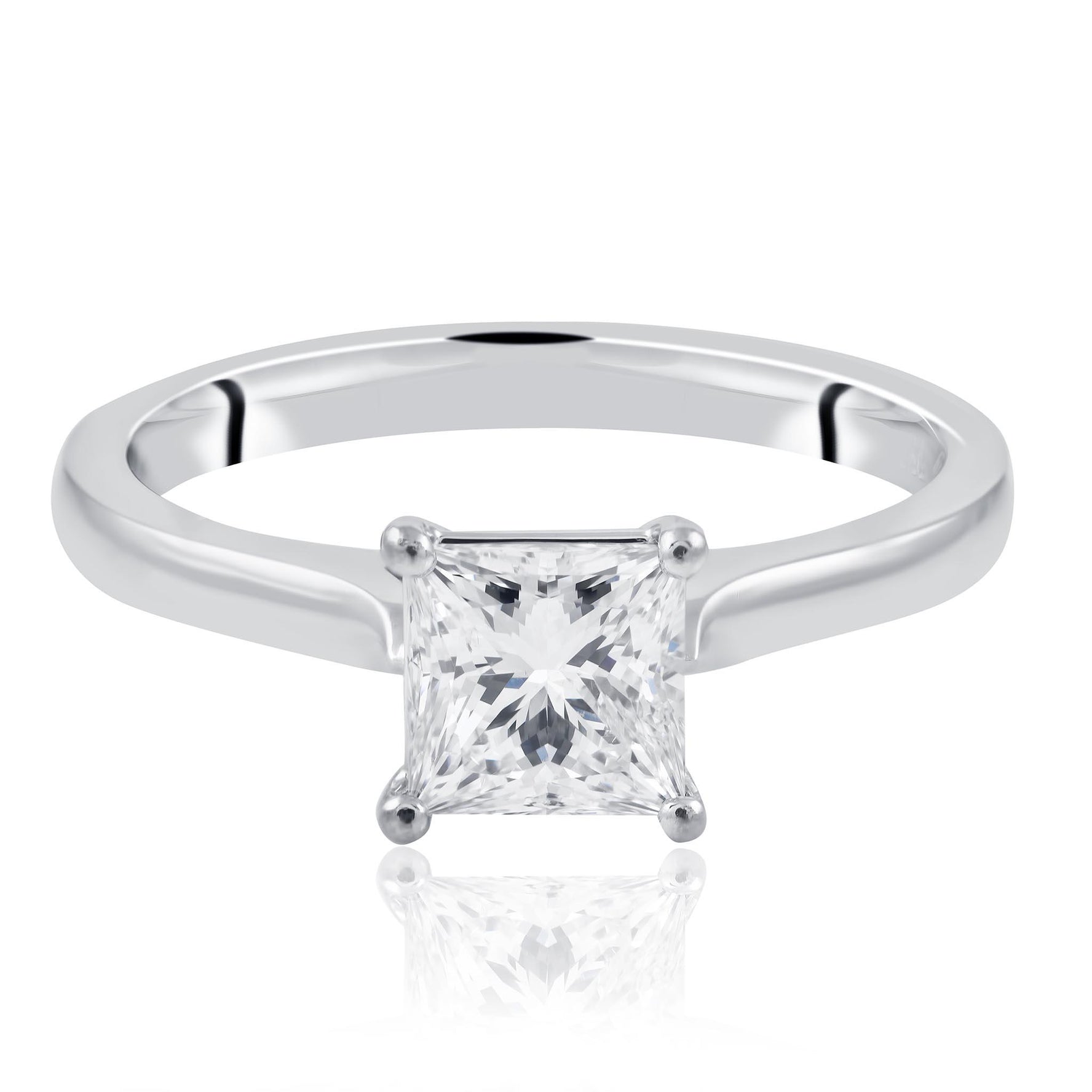 1ct Princess Cut Engagement Ring