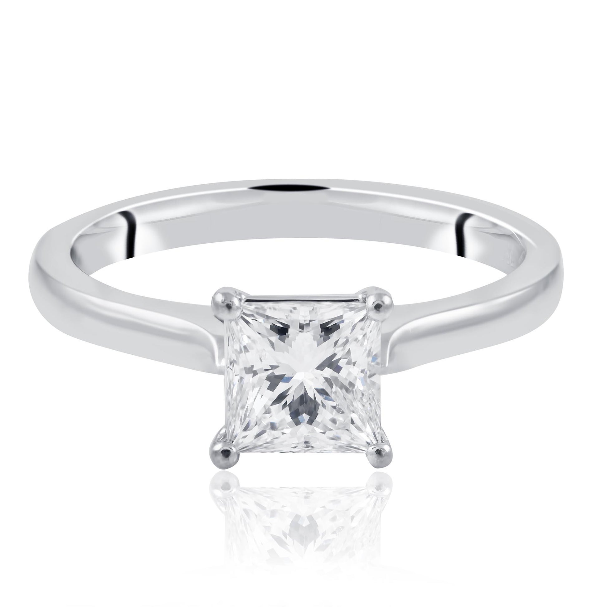 1ct Princess Cut Engagement Ring