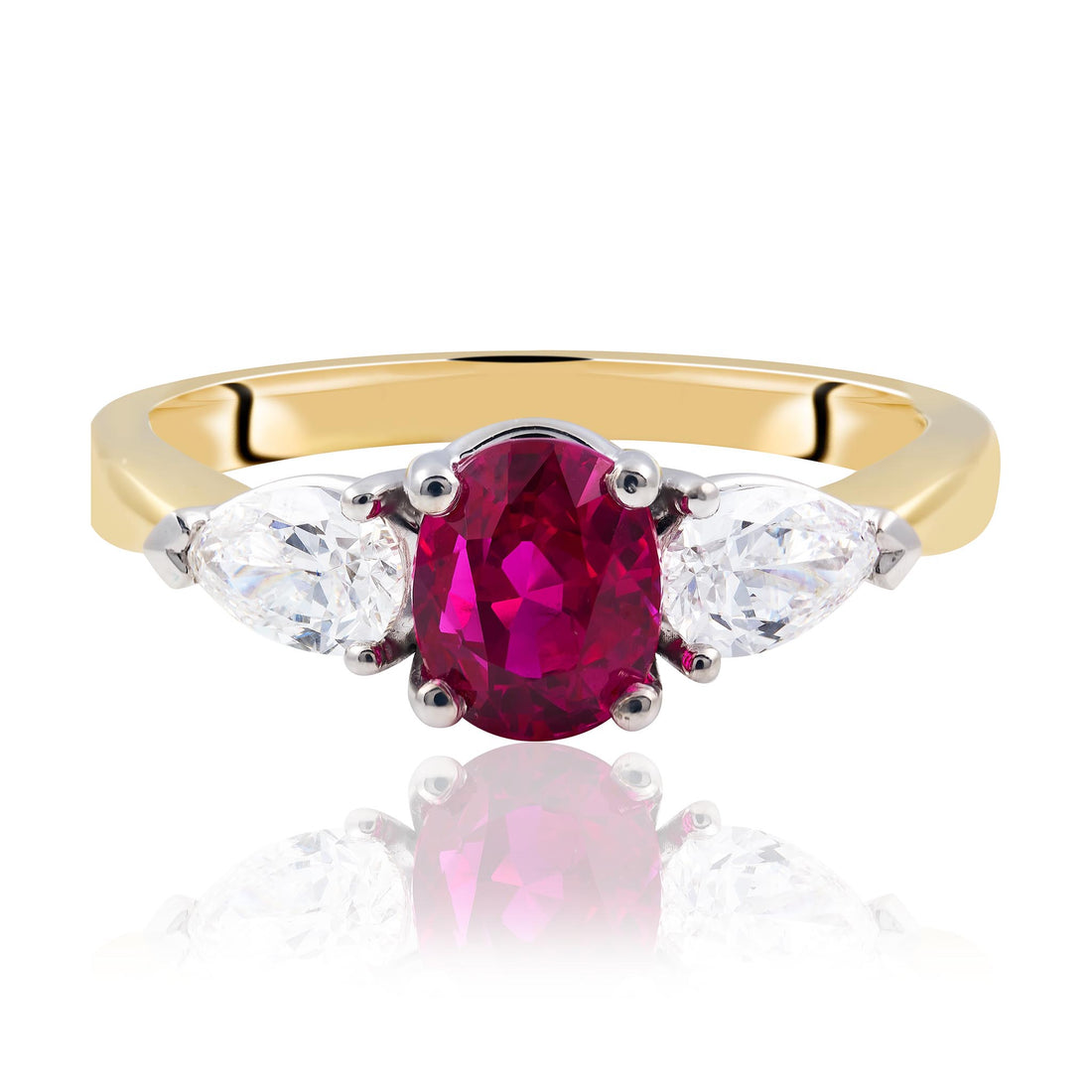 Burmese Ruby and Diamond Ring