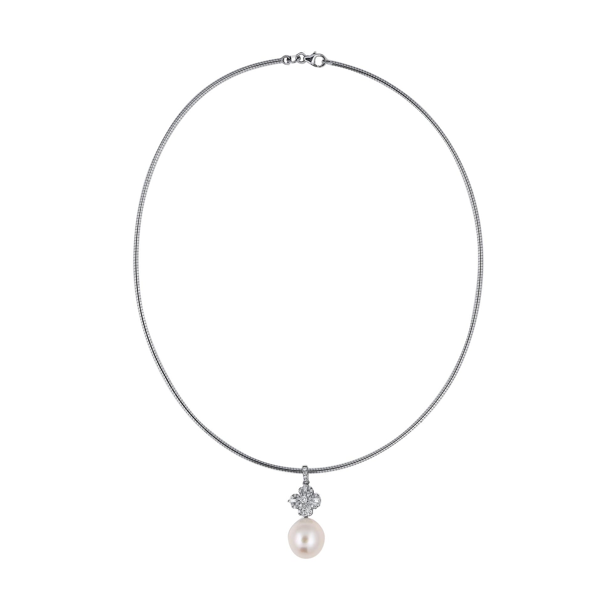 Pearl Pendant on omega chain