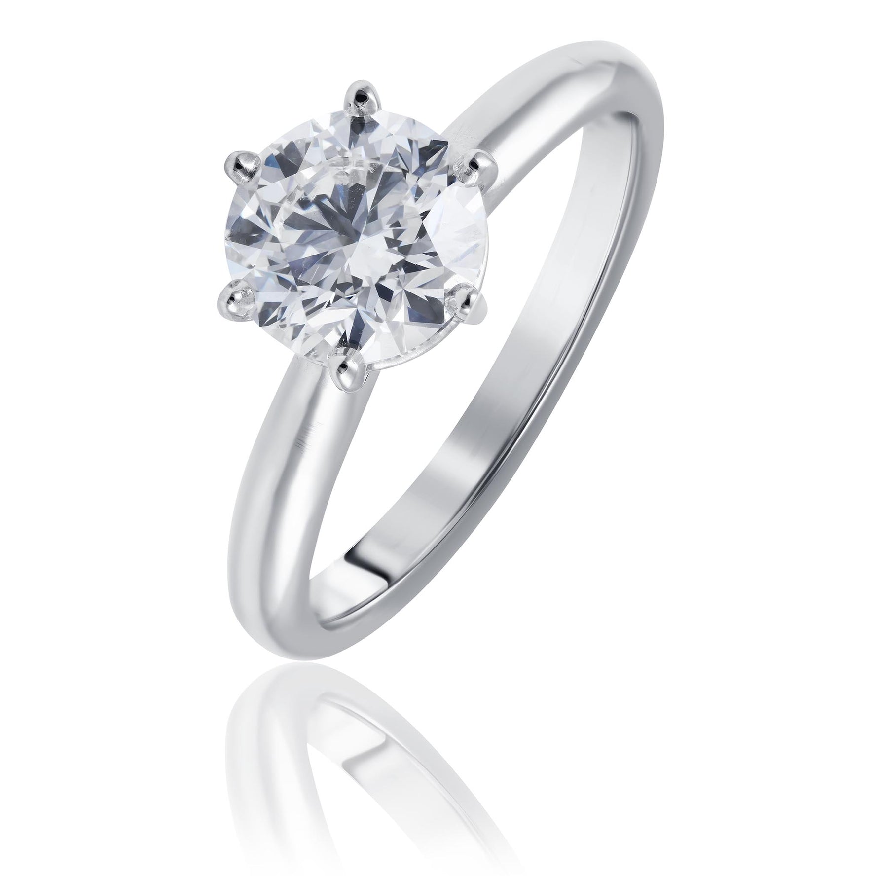 Platinum diamond engagement ring