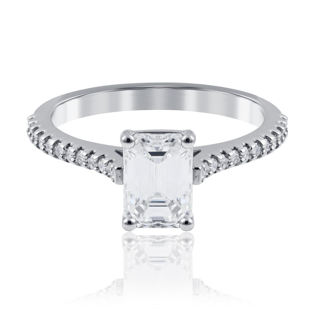 1.50ct Emerald Cut Diamond Engagement Ring