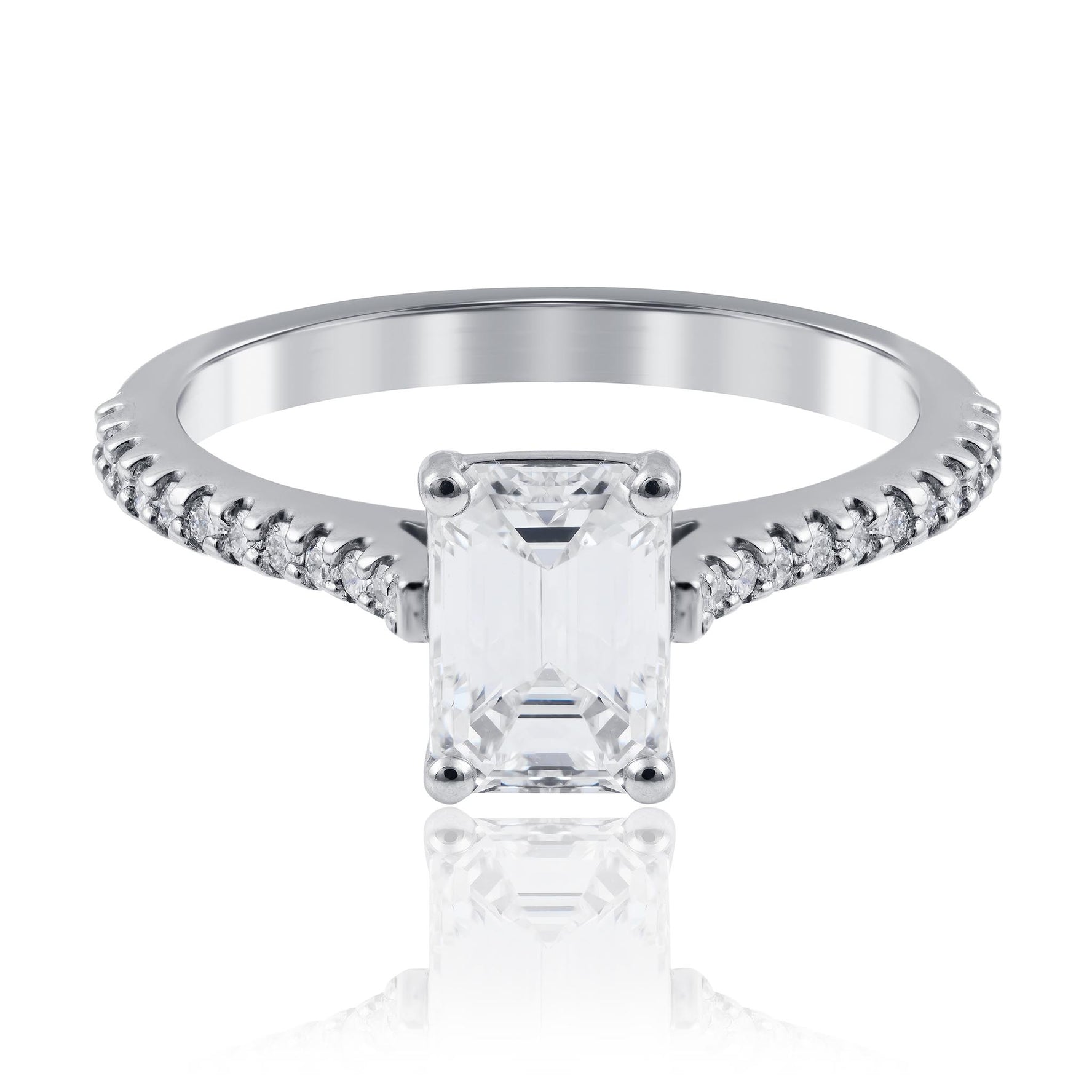 1.50ct Emerald Cut Diamond Engagement Ring