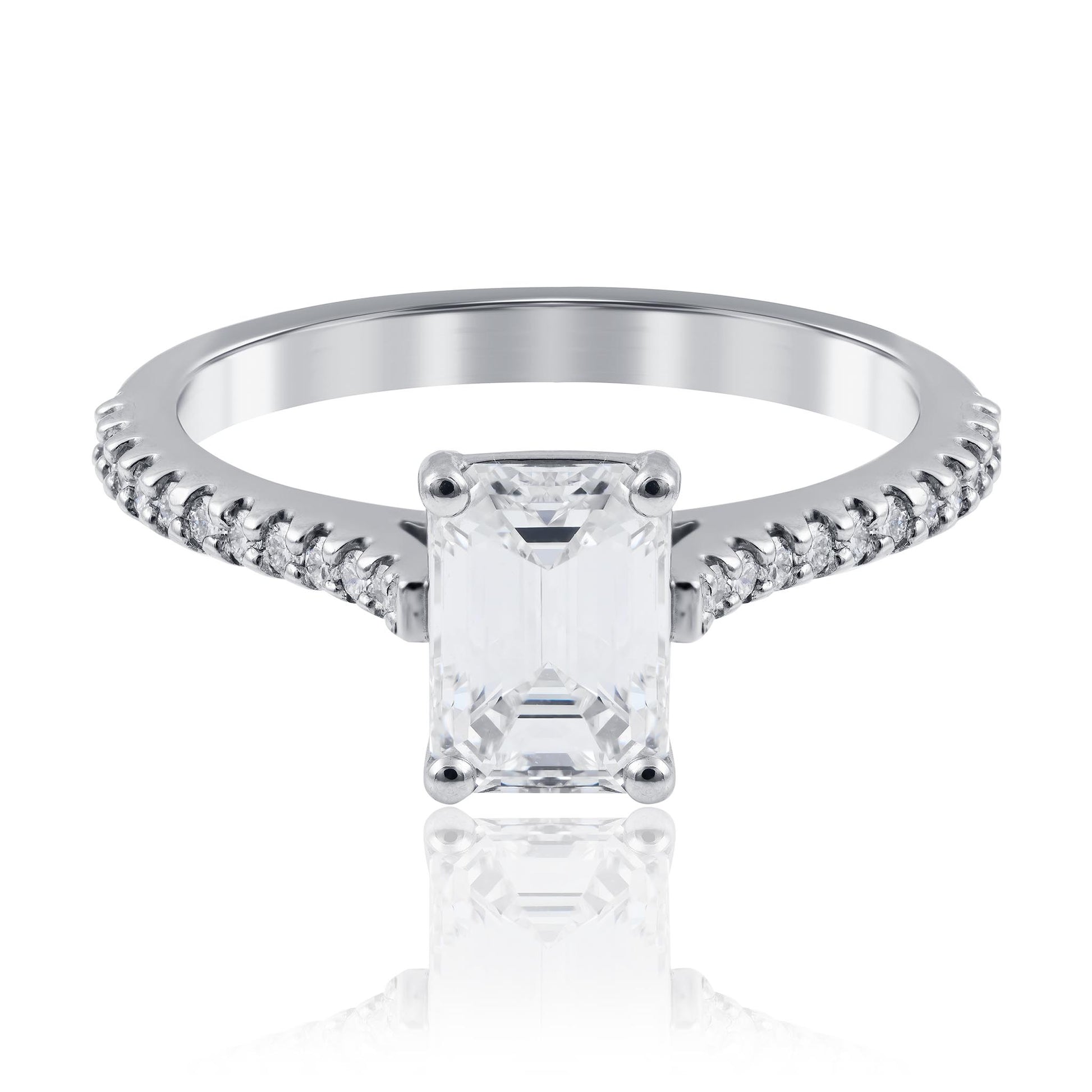 1.50ct Emerald Cut Diamond Engagement Ring