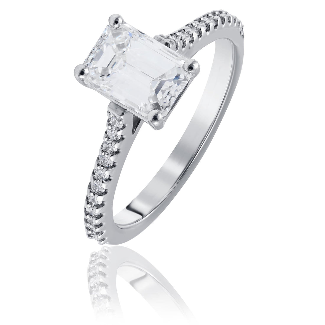 Emerald Cut Diamond Engagement Ring
