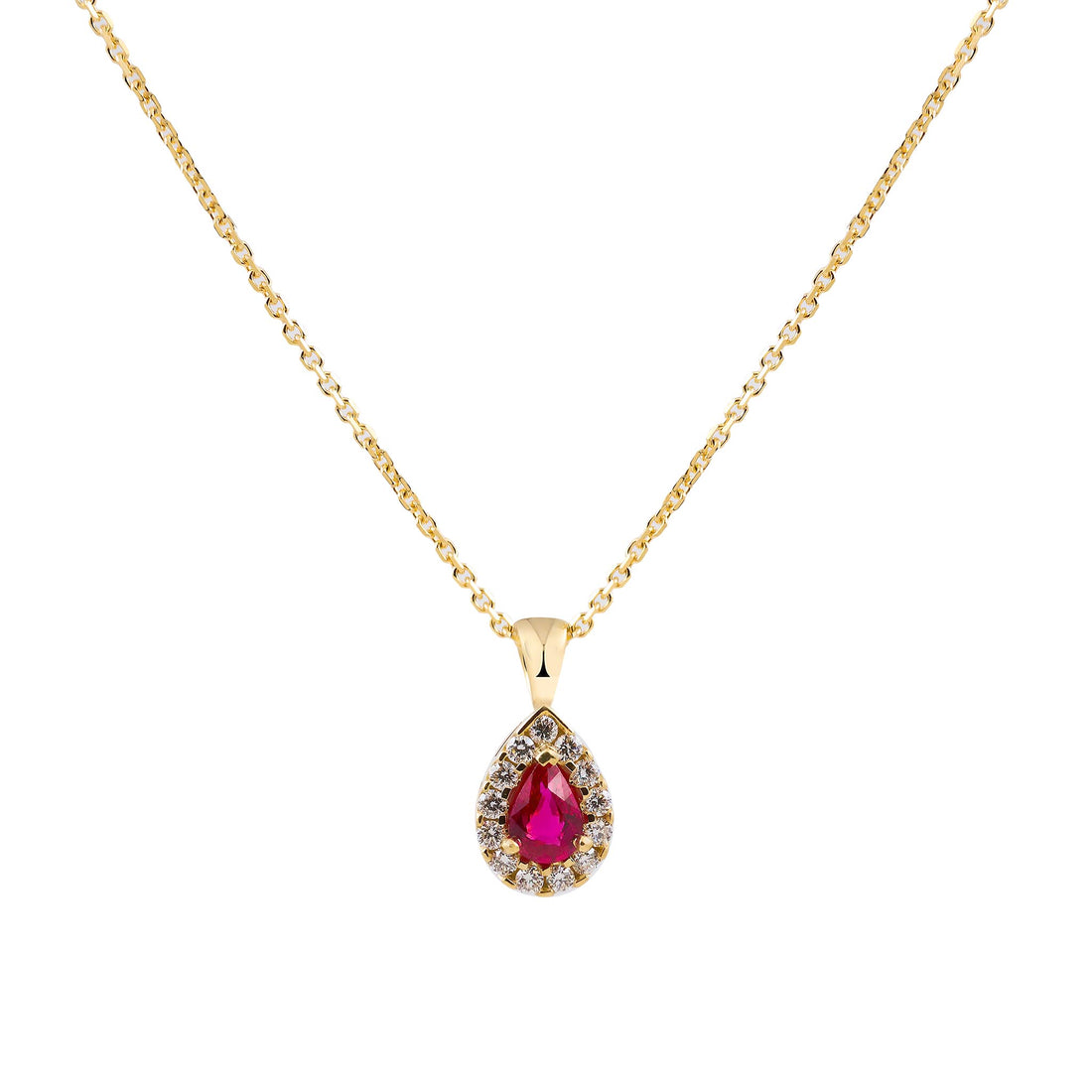 Burmese Ruby and Diamond Pendant