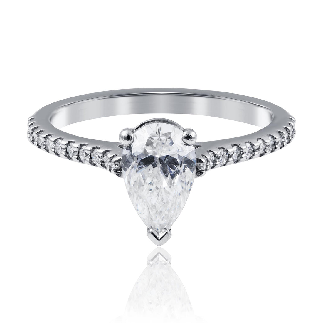 1ct Pear cut diamond ring