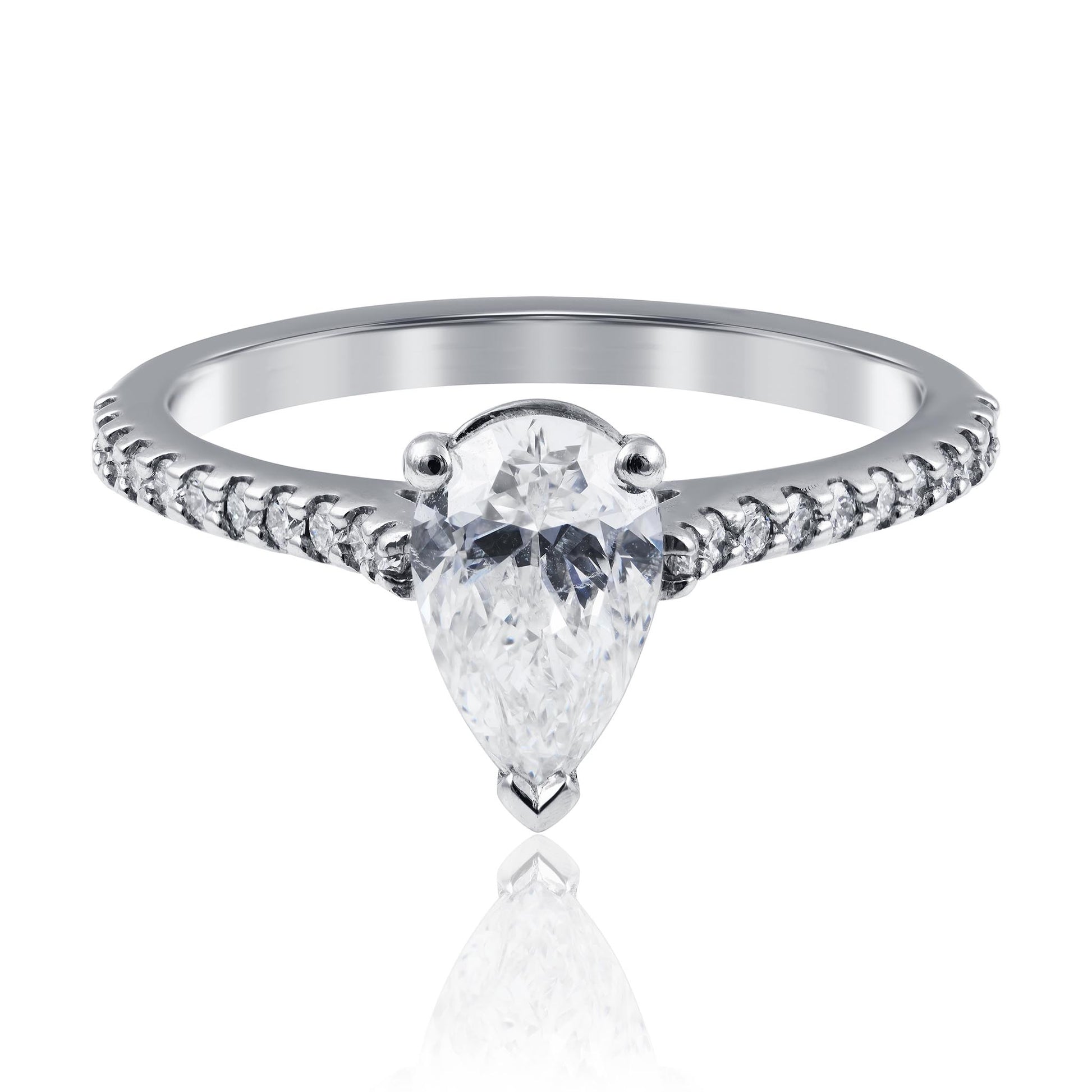 1ct Pear cut diamond ring