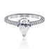 1ct Pear cut diamond ring