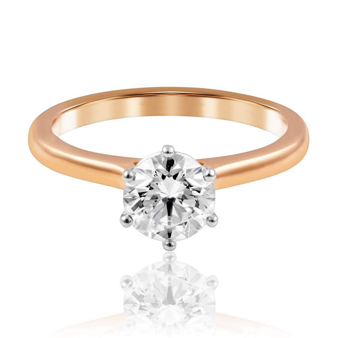 Rose Gold Diamond Engagement Ring