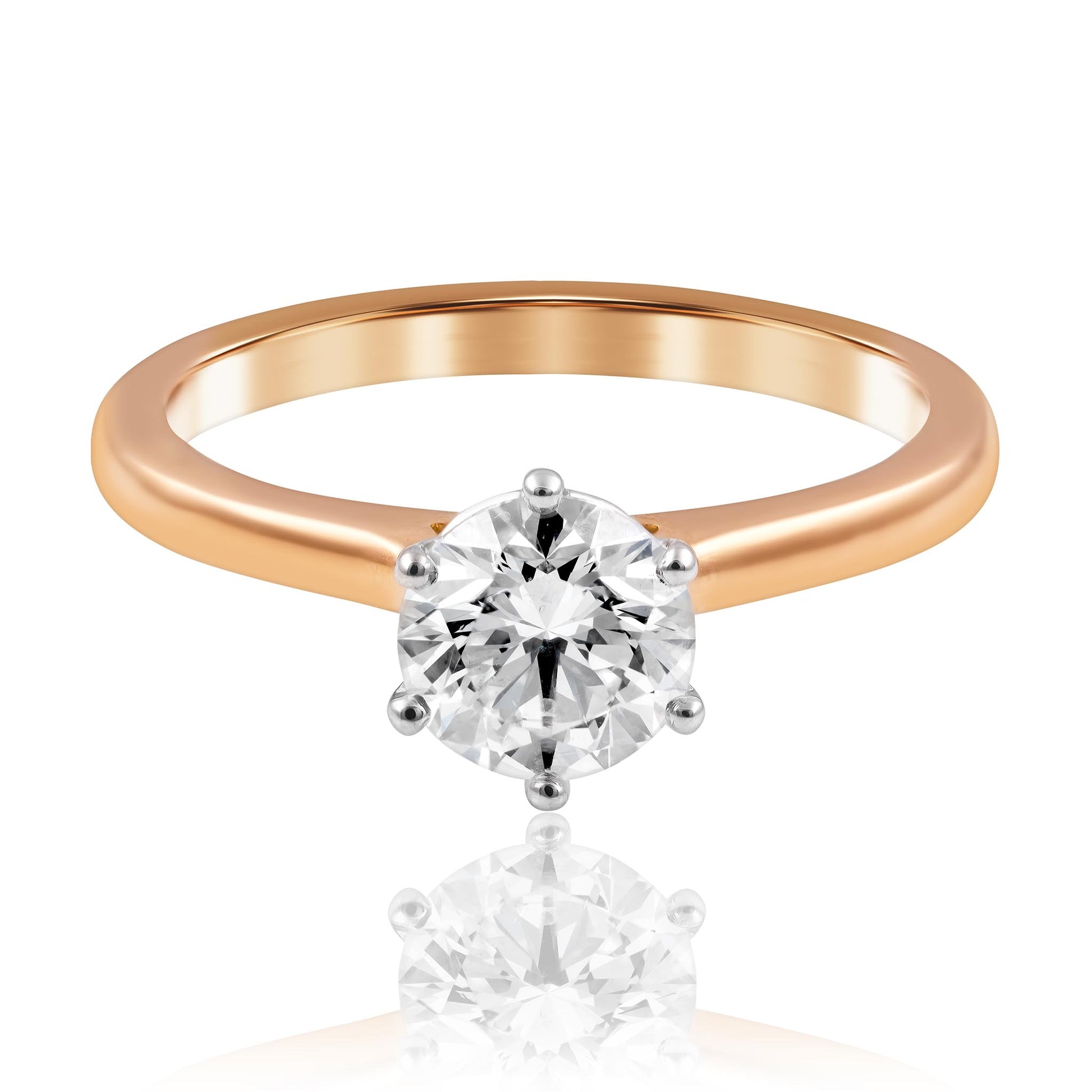 Rose Gold Diamond Engagement Ring