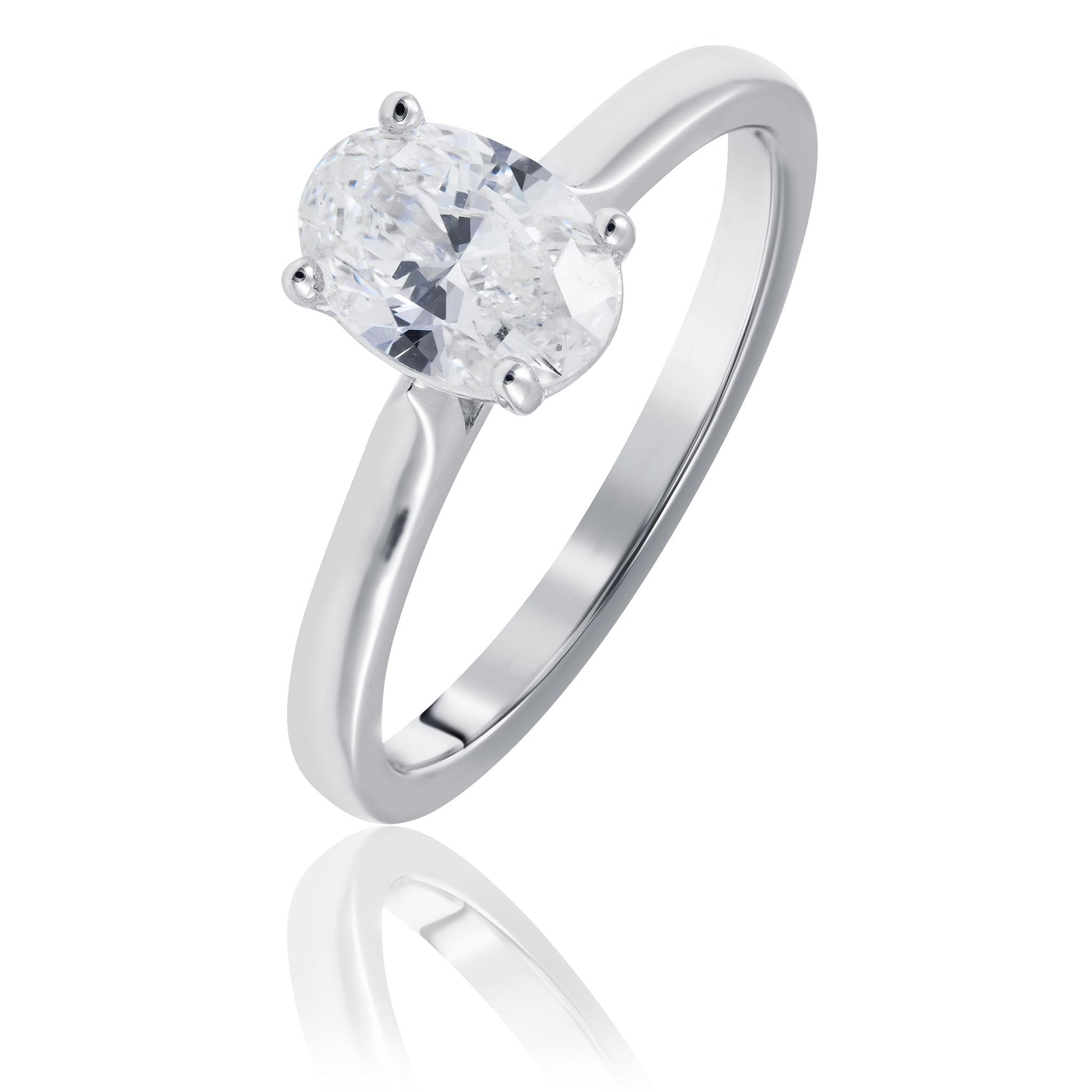 1ct oval diamond ring