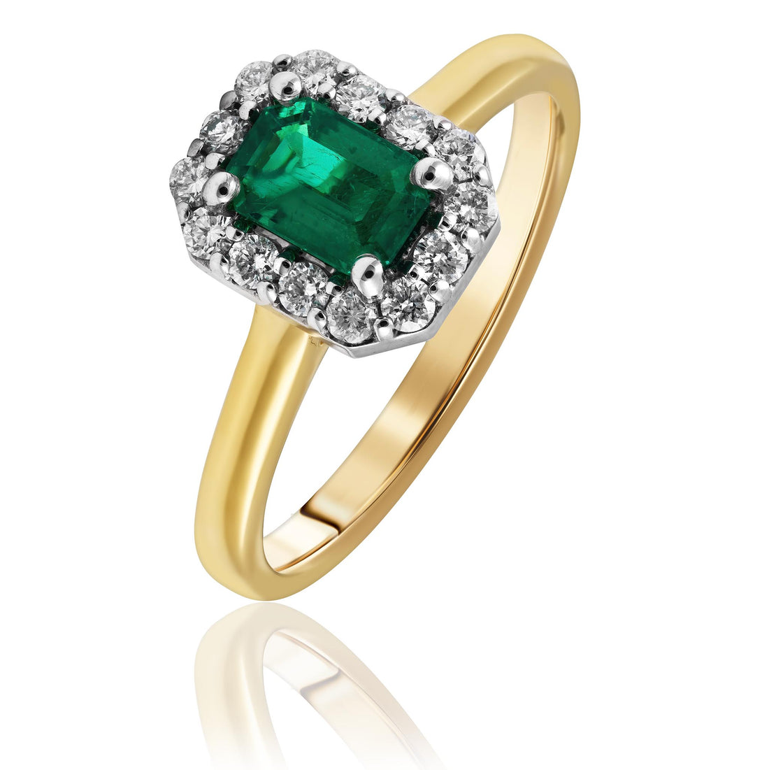 Emerald Coloured gemstone ring