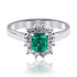 Natural Emerald and Diamond Halo