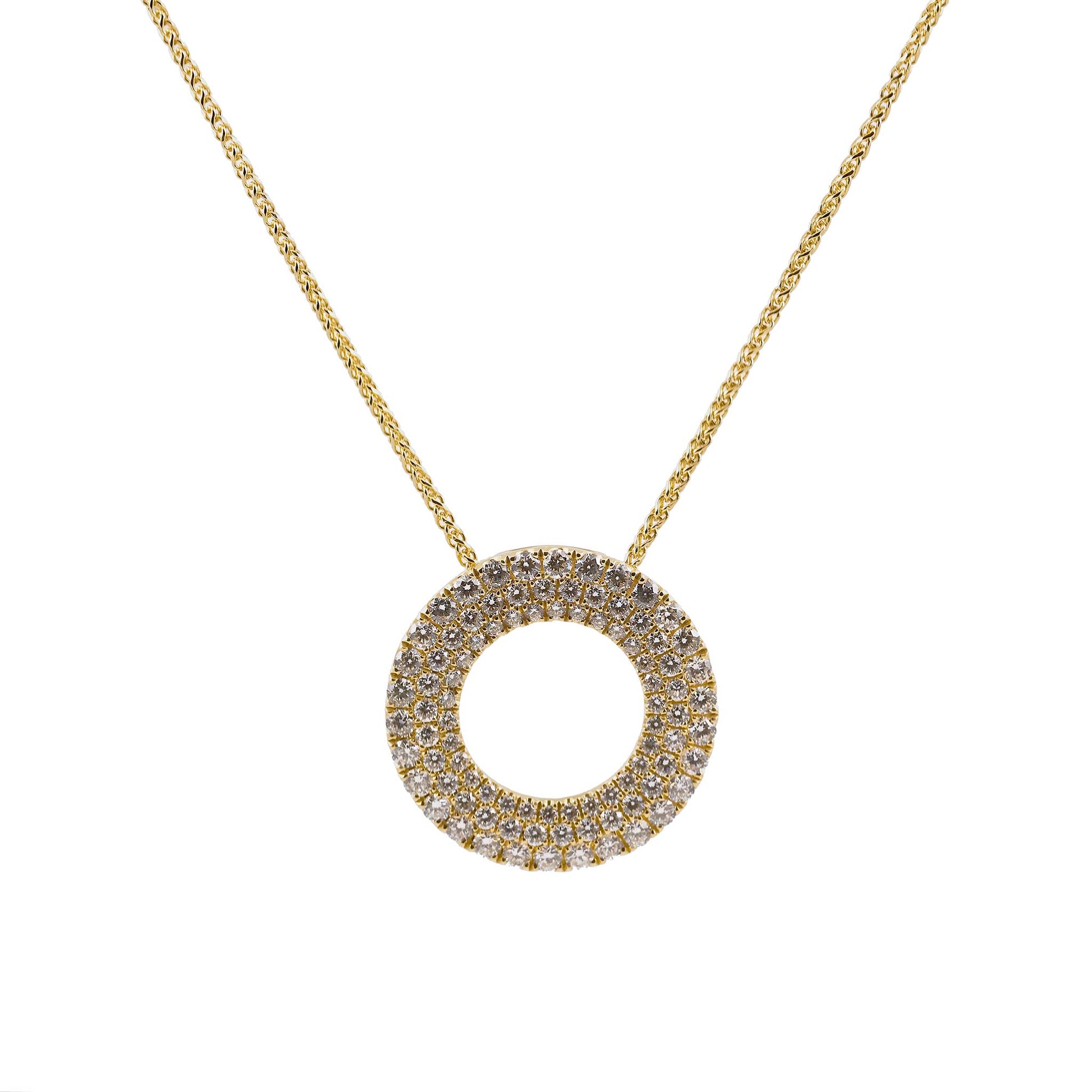 Yellow Gold Diamond Set Pendant