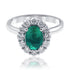 Natural Emerald and Diamond Ring