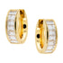 Baguette cut diamond hoops