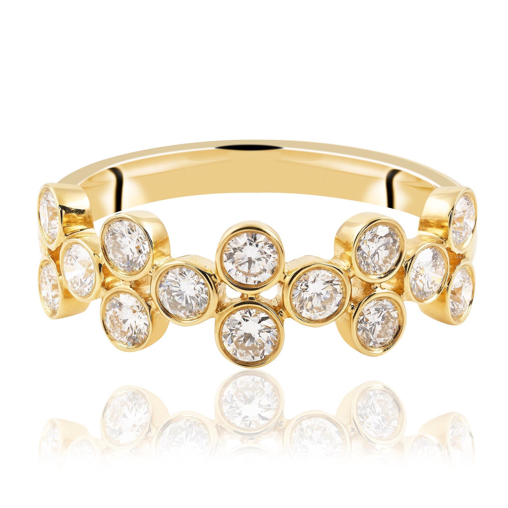 Diamond Ring, Bezel Set Spray