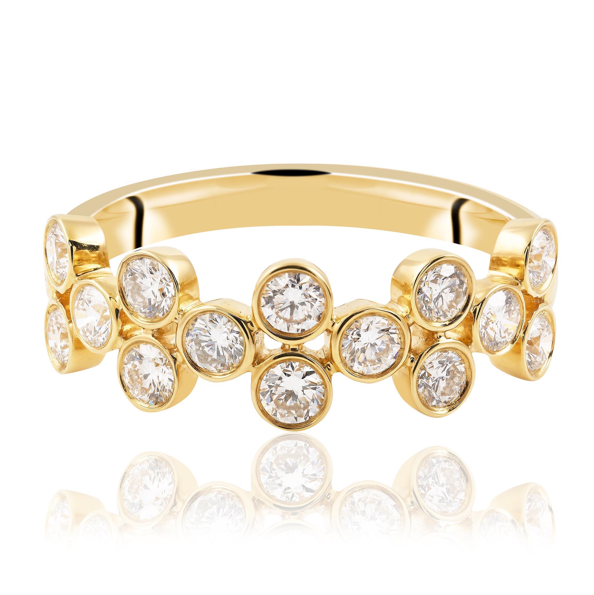 Diamond Ring, Bezel Set Spray