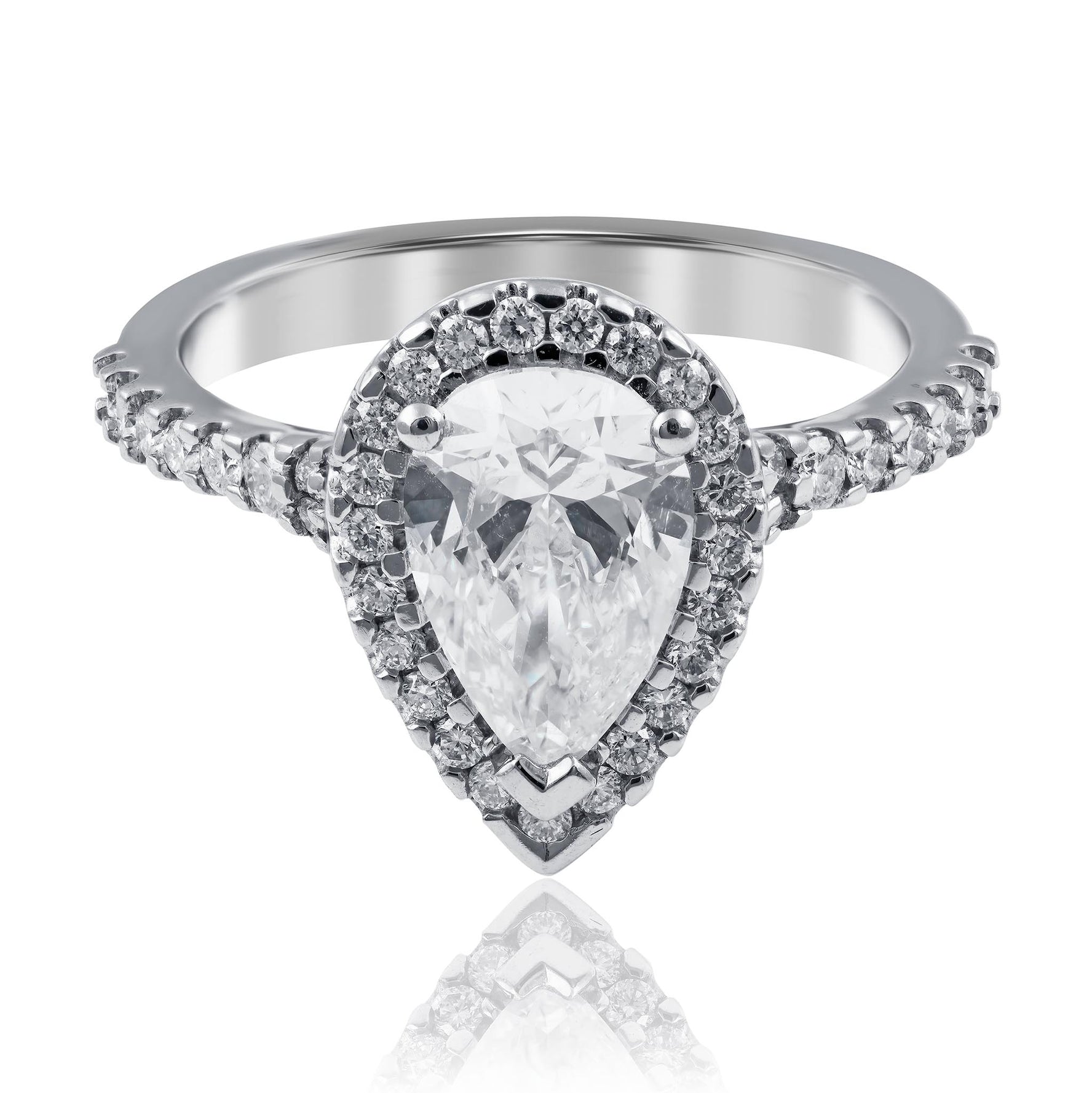 Pear Cut Diamond Engagement Ring