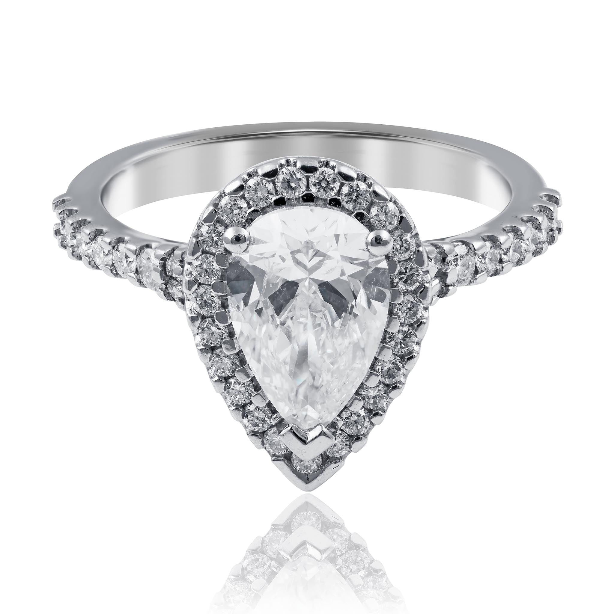 Pear Cut Diamond Engagement Ring