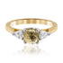 Yellow Sapphire and Diamond Ring