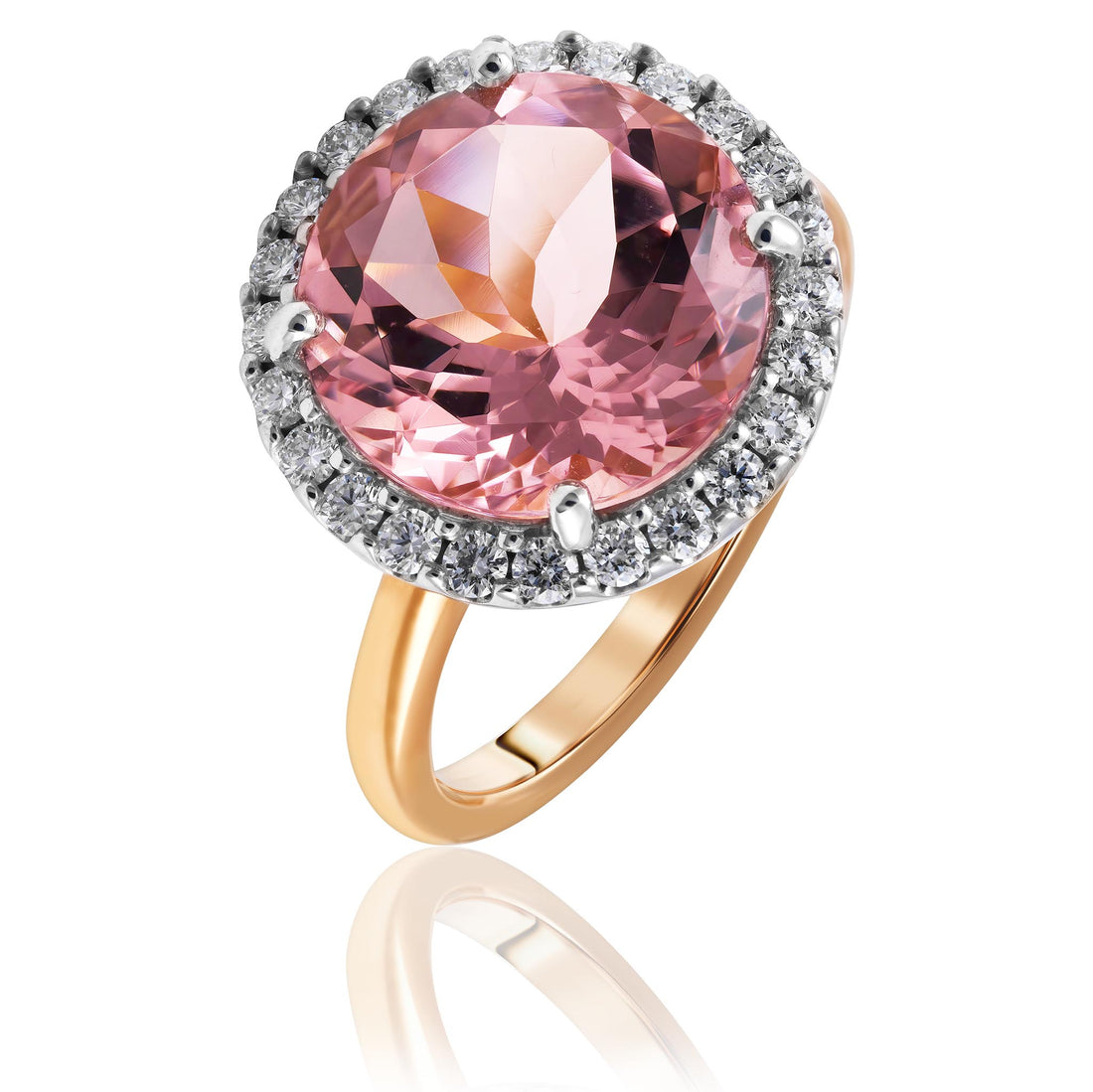 morganite and diamond ring