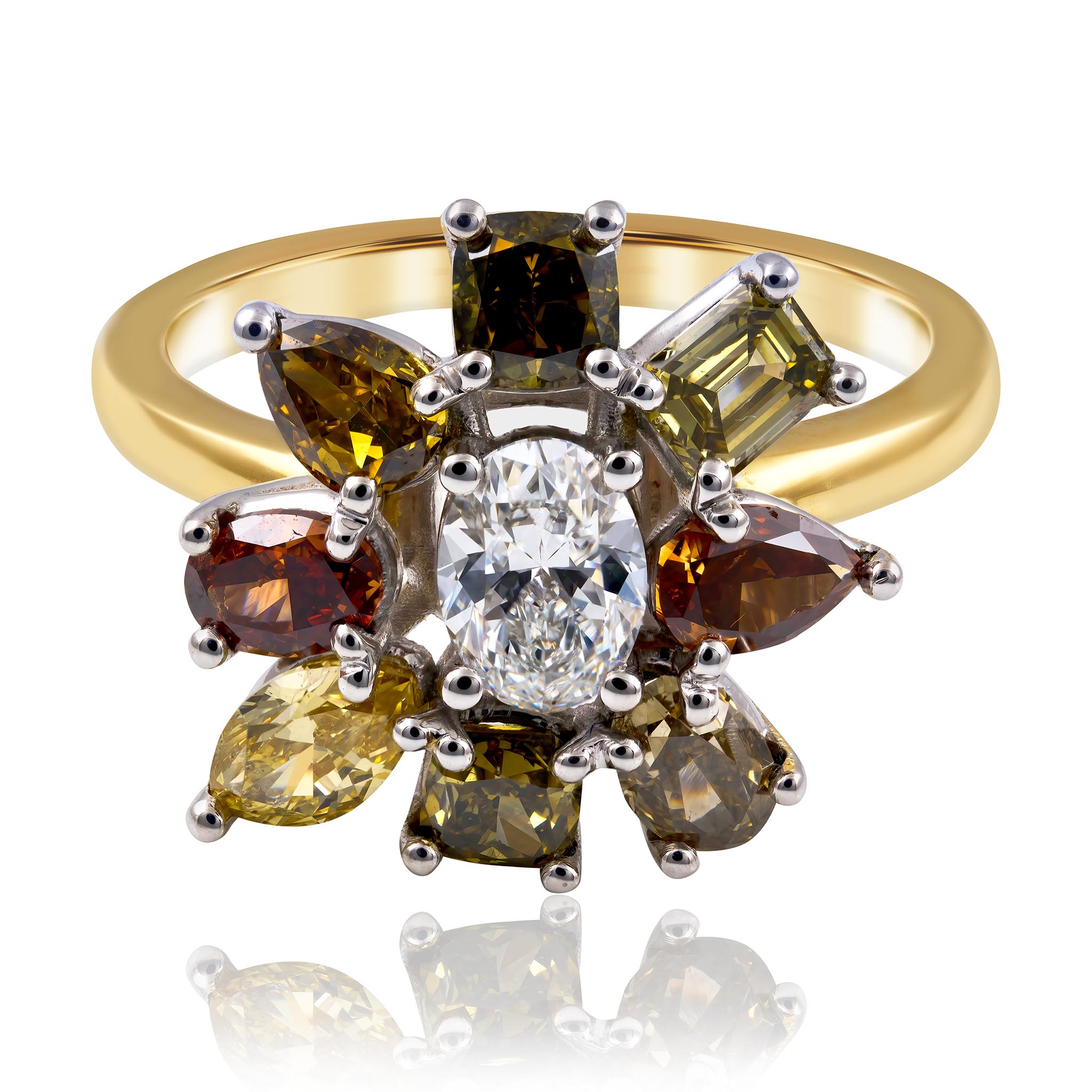Cognac Diamond Ring