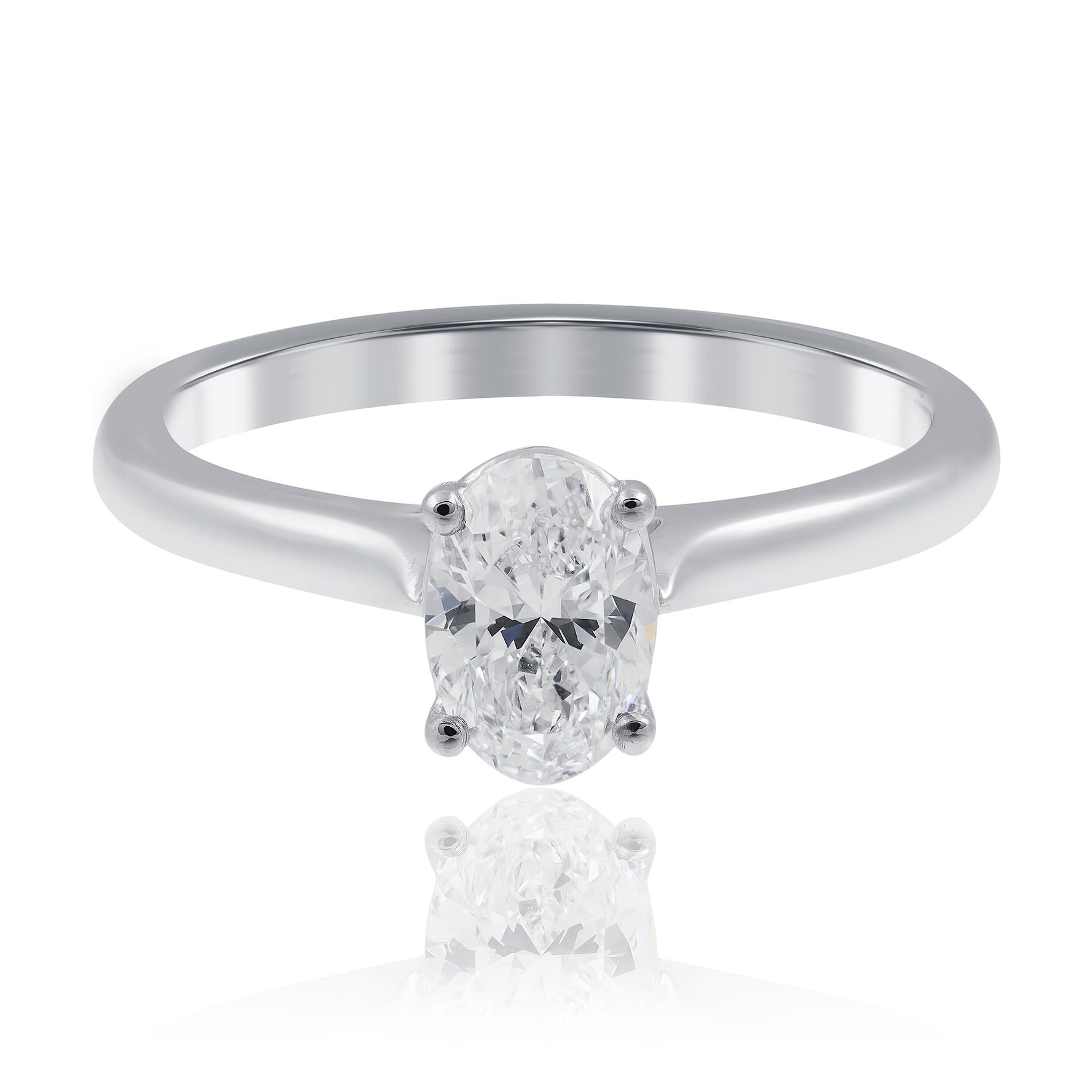 0.80ct Oval Cut Diamond Engagement Ring