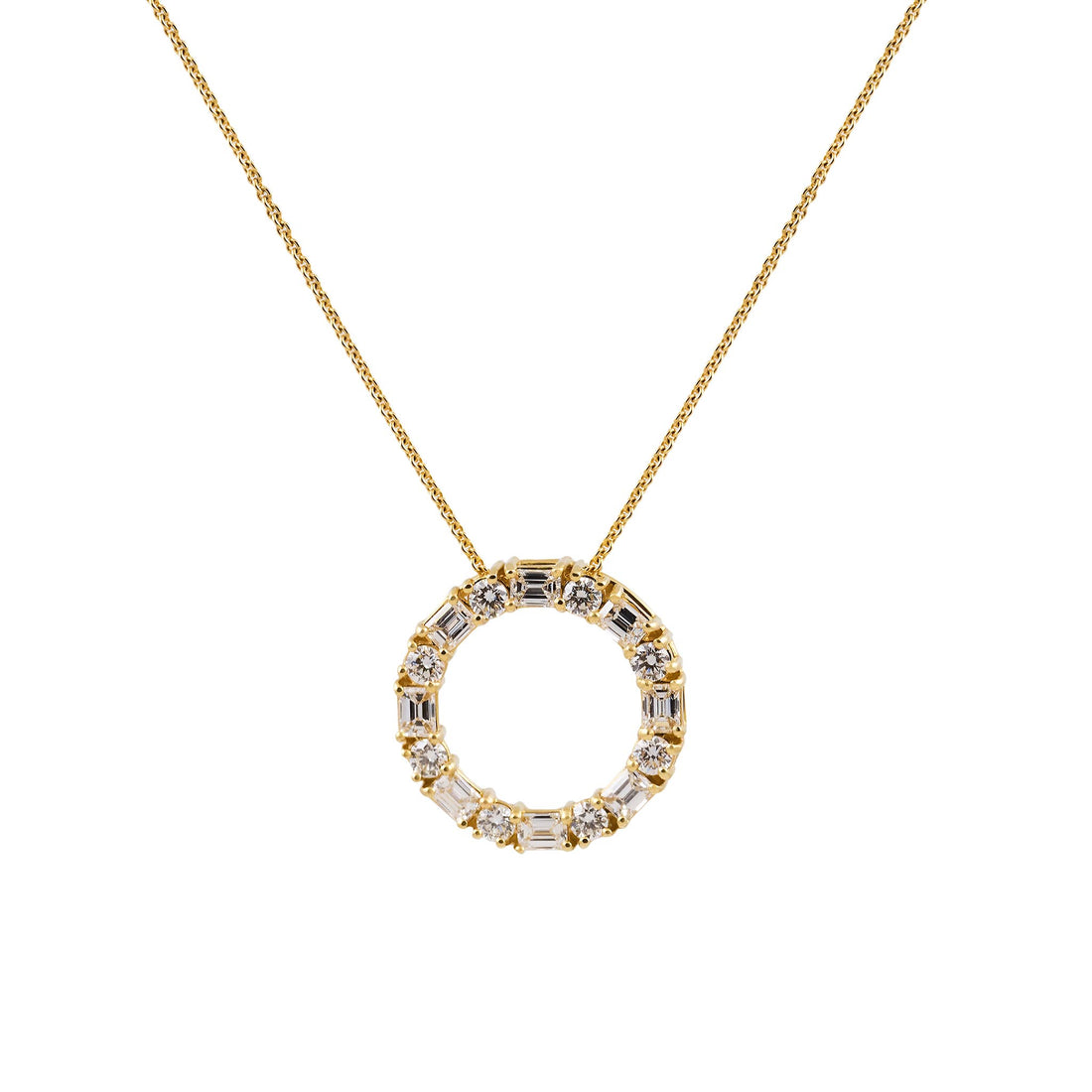 Diamond Pendant with mix diamond cuts