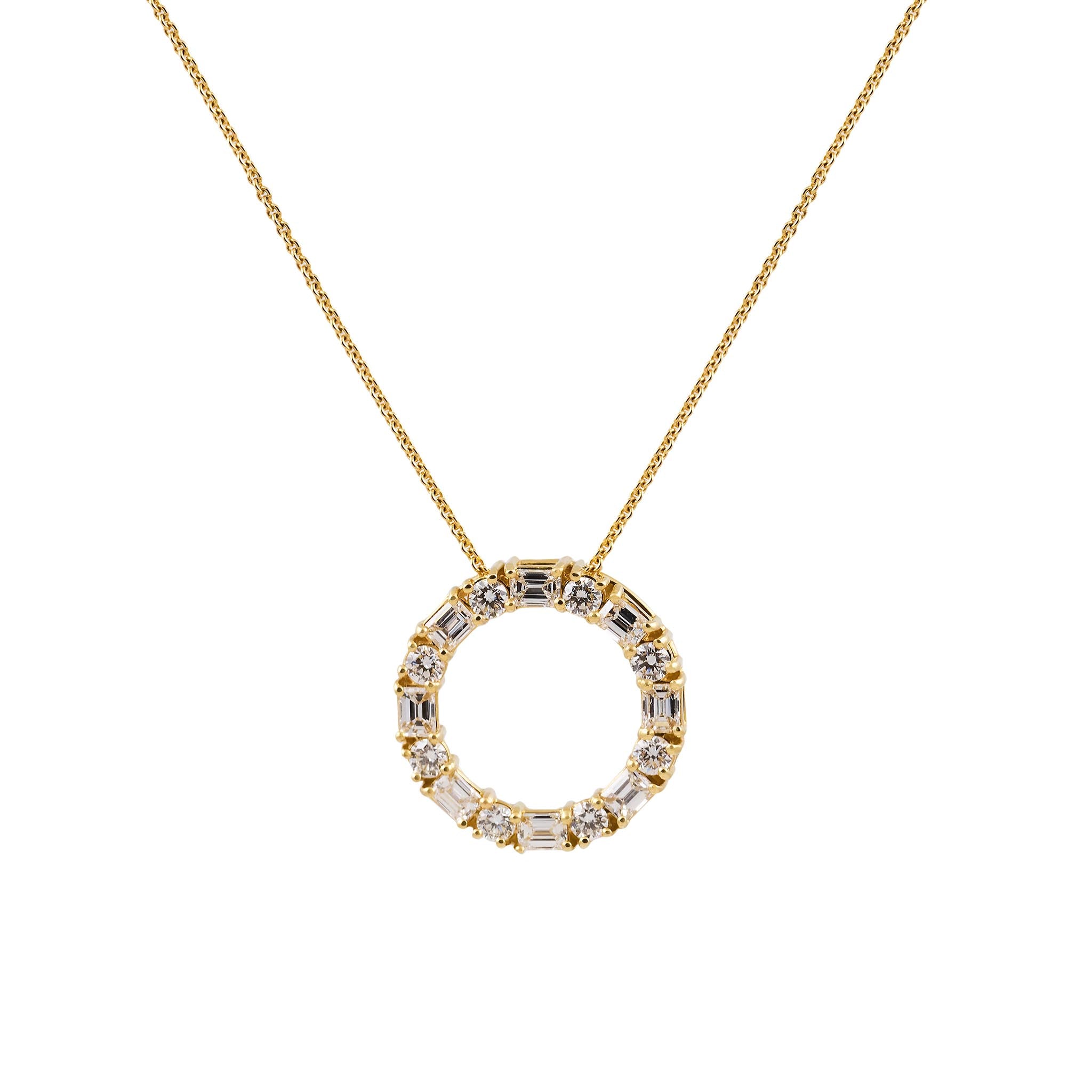 Diamond Pendant with mix diamond cuts
