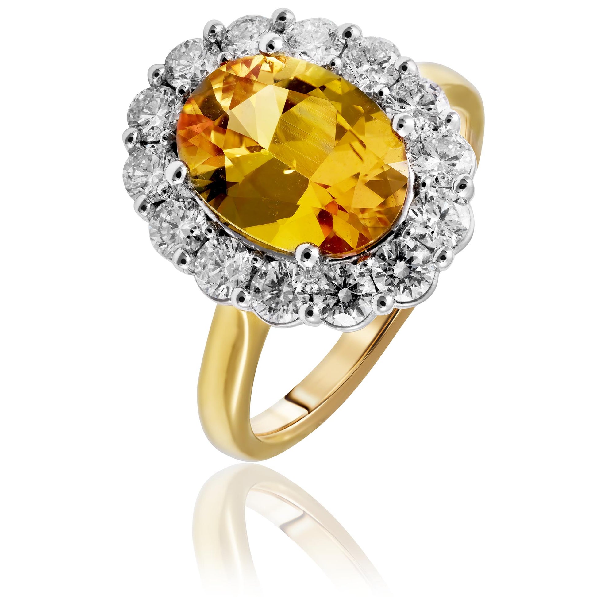 yellow sapphire and diamond ring
