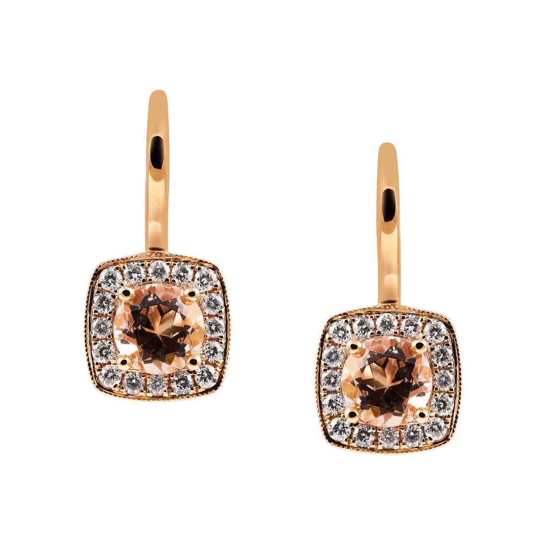 morganite earrings