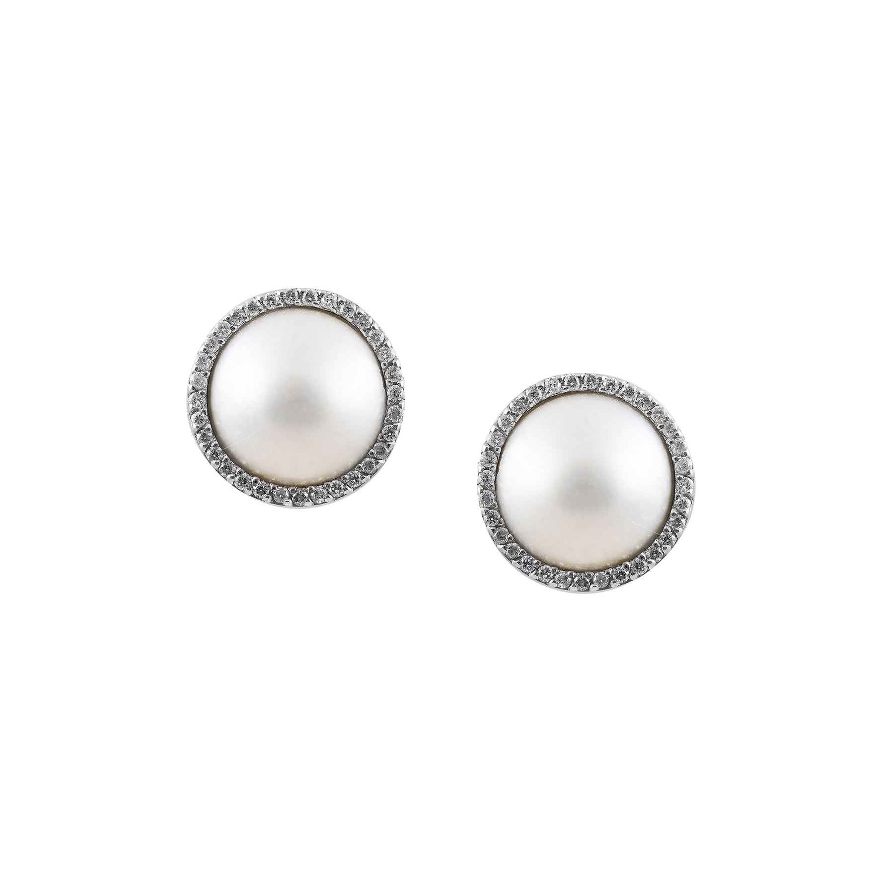 Pearl and Diamond Earrings