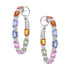 Multicoloured sapphire and diamond earrings