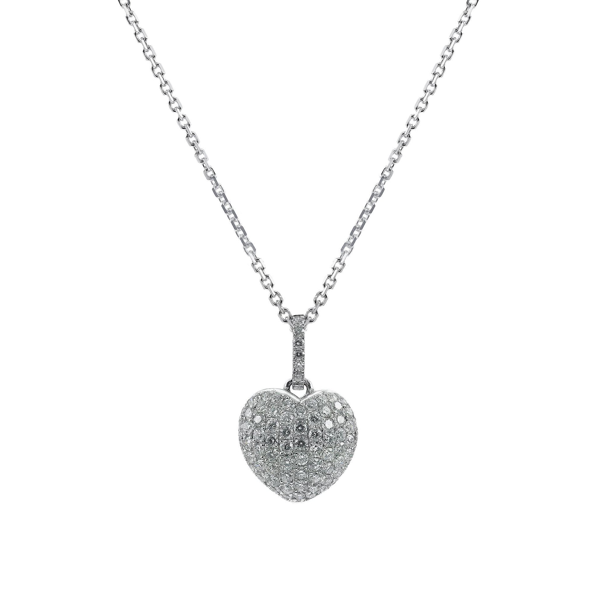Heart Shaped Diamond Pendant
