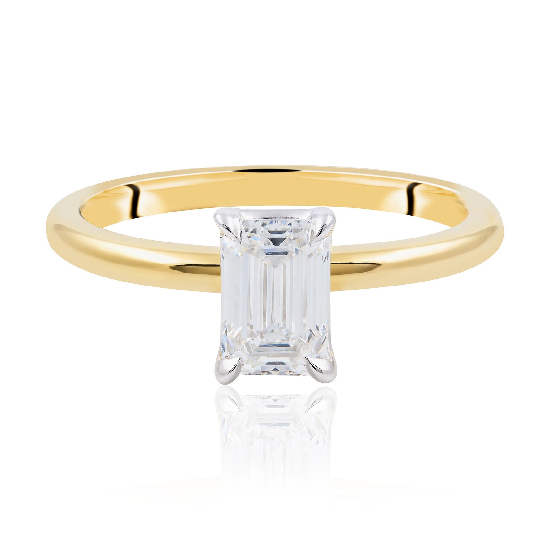 Emerald Cut Diamond Engagement Ring