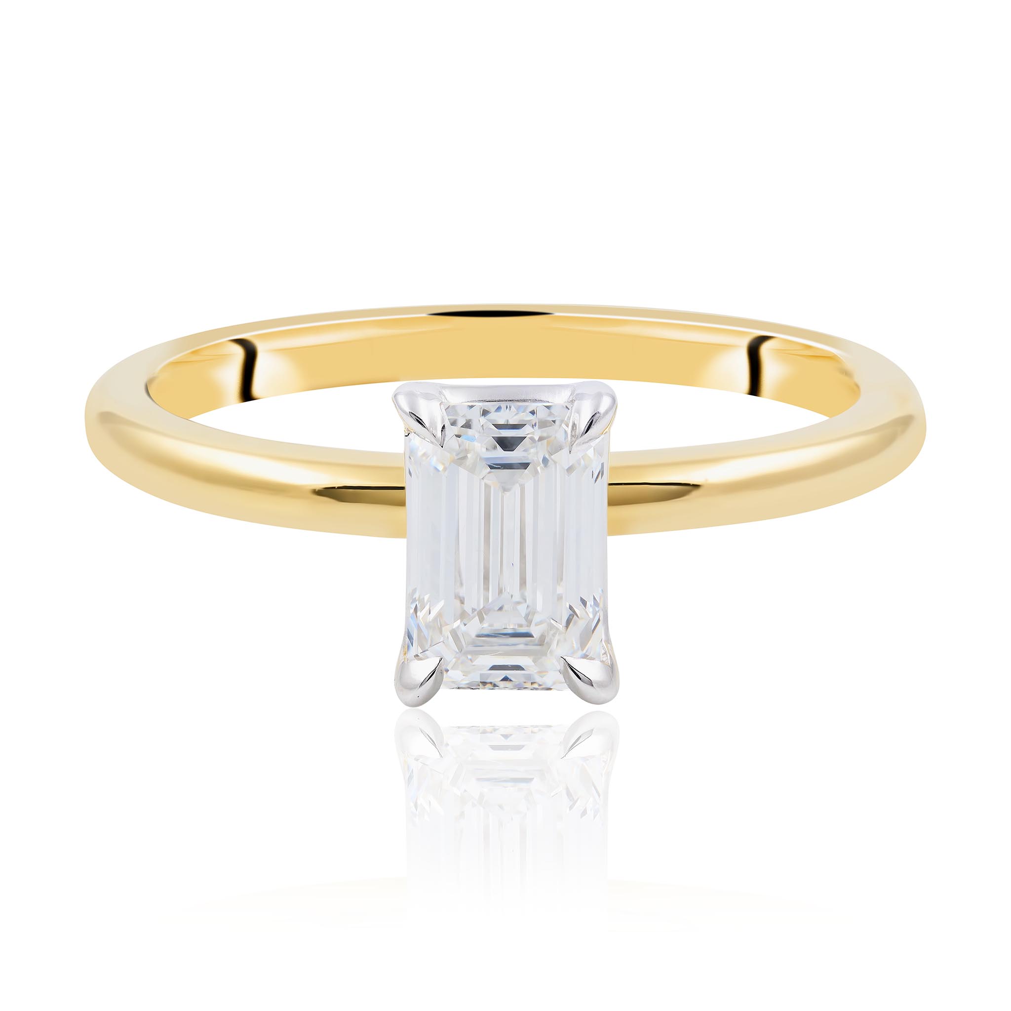 Emerald Cut Diamond Engagement Ring