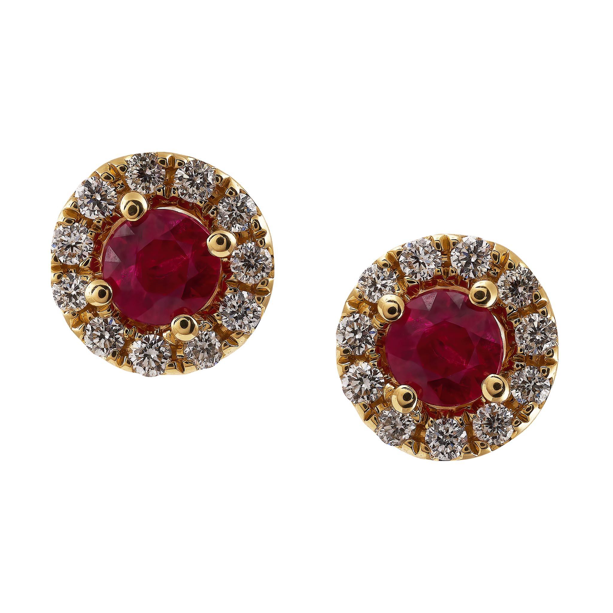 Ruby Stud Earrings