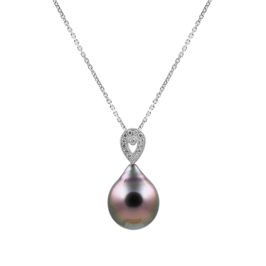Tear drop pearl pendant