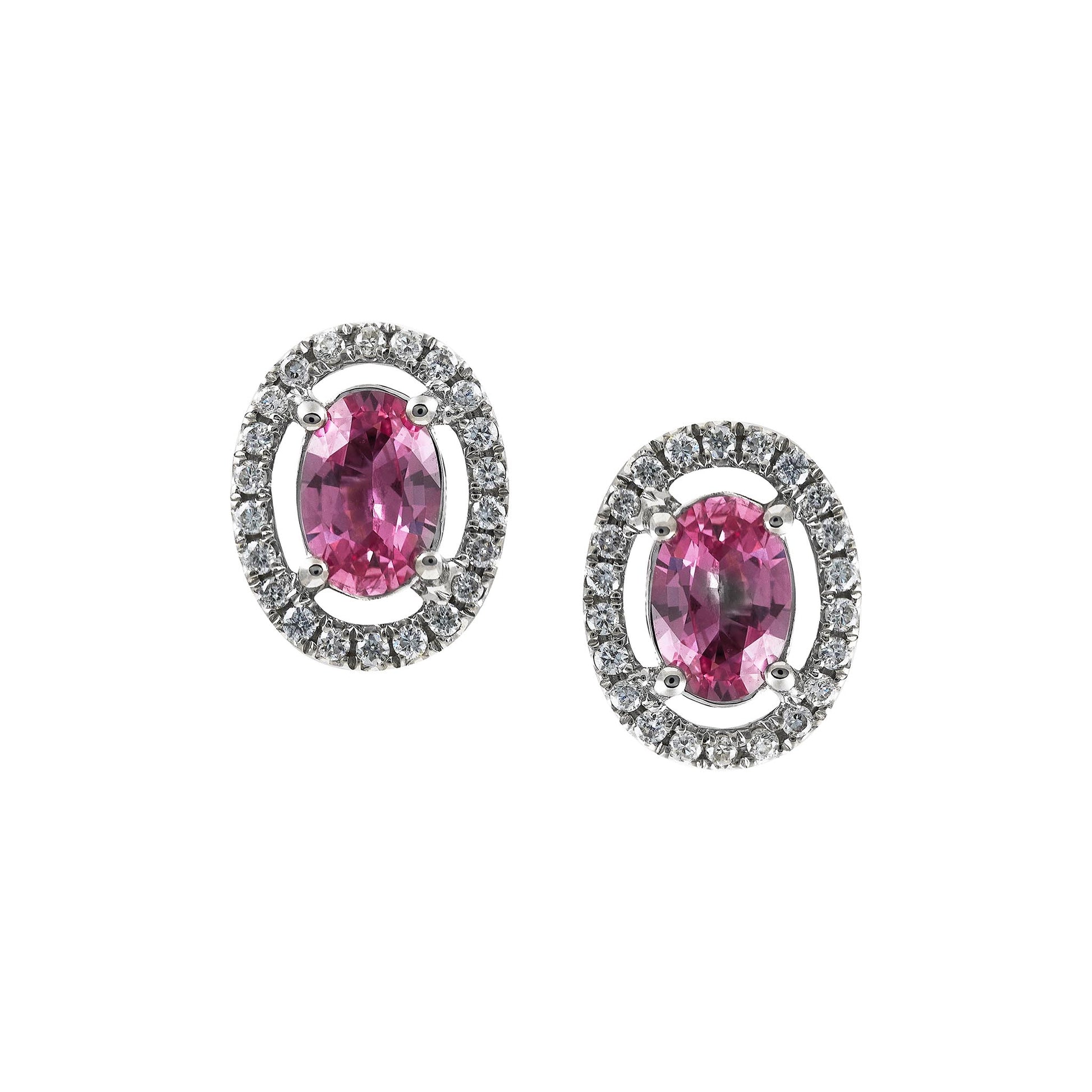 Pink Sapphire Stud Earrings