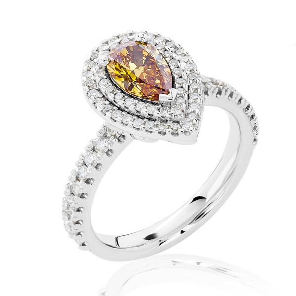 Cognac Diamond Ring