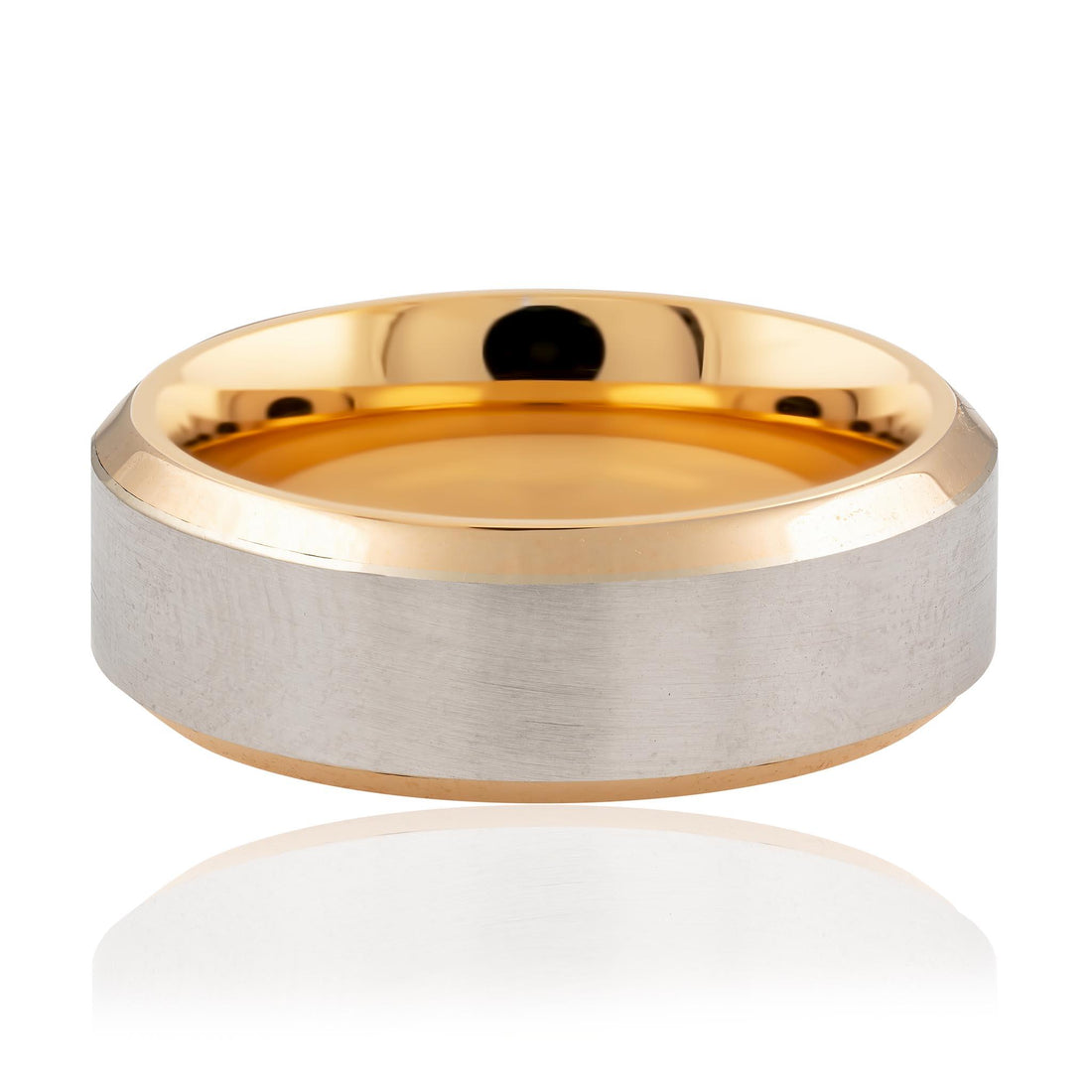 Two Tone Gents Wedding Ring