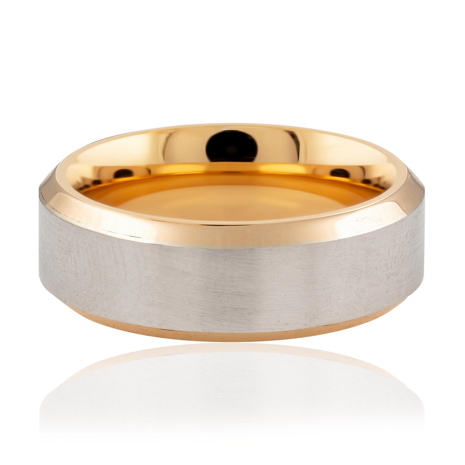Two Tone Gents Wedding Ring