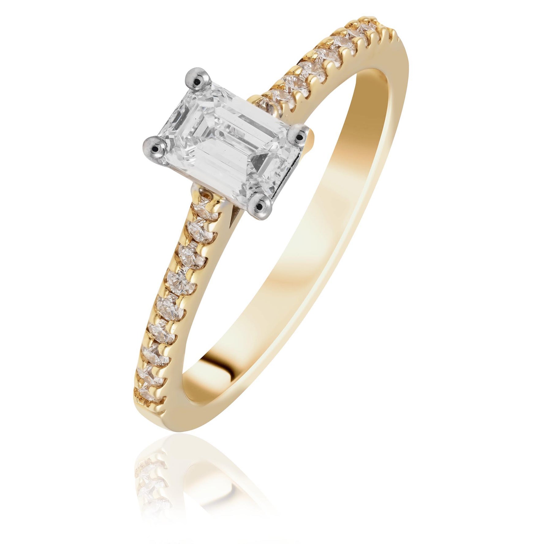 Emerald Cut Diamond Engagement Ring