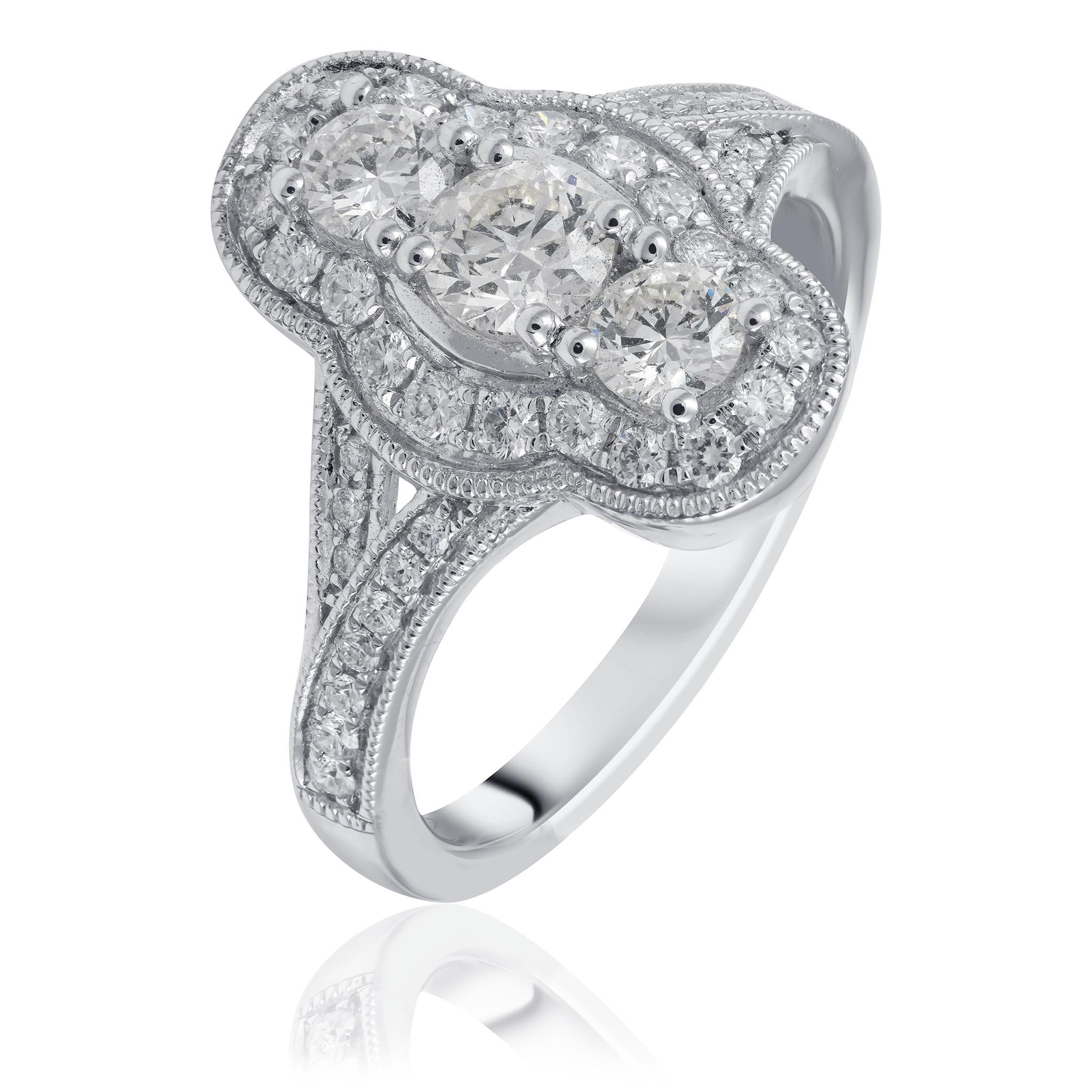 Retro Style Diamond Ring